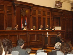 7.2.2012. Predsednica Narodne skupštine prof.dr Slavica Đukić Dejanović na prezentaciji izveštaja «Procena procesa donošenja zakona i izrade propisa u Republici Srbiji“